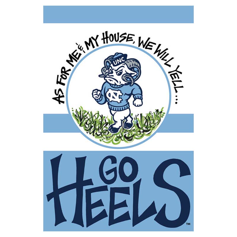 UNC As For Me and My House Garden Flag
