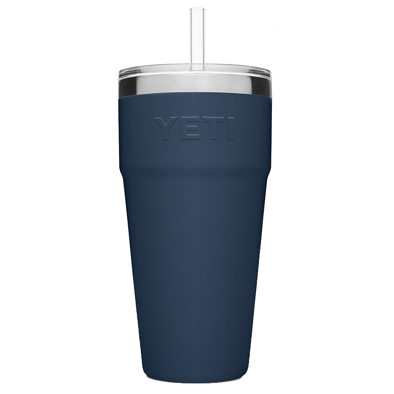 YETI® Blue Rambler 26oz. Stackable Tumbler with Straw Lid