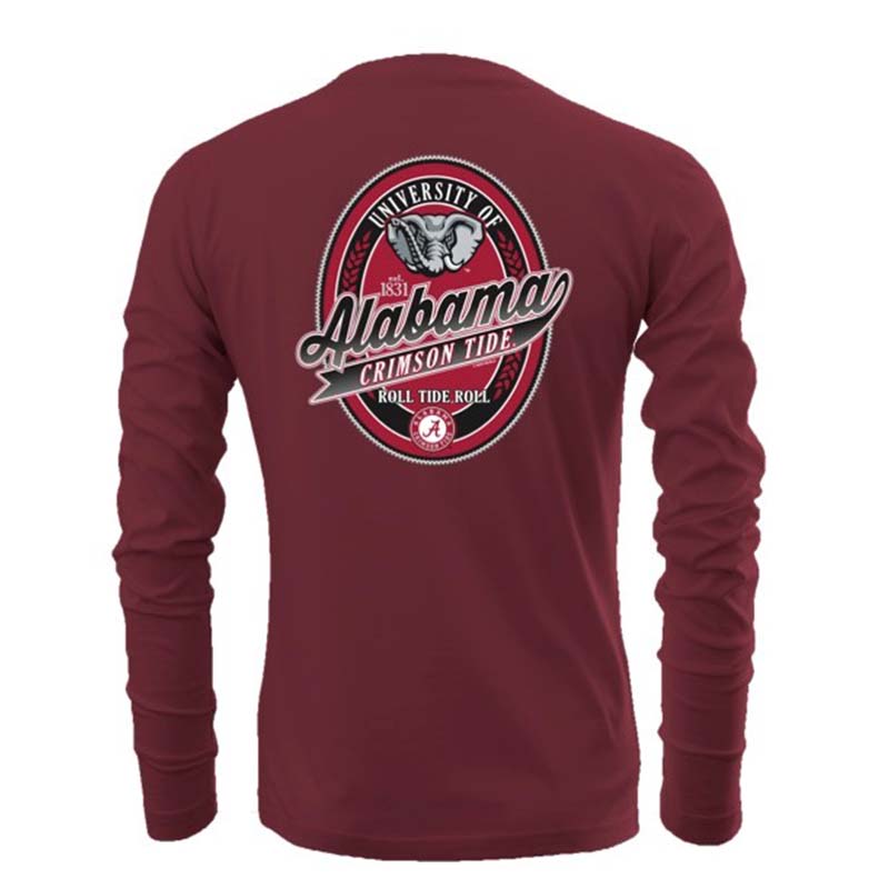 Alabama Over Oval Long Sleeve T-Shirt back view
