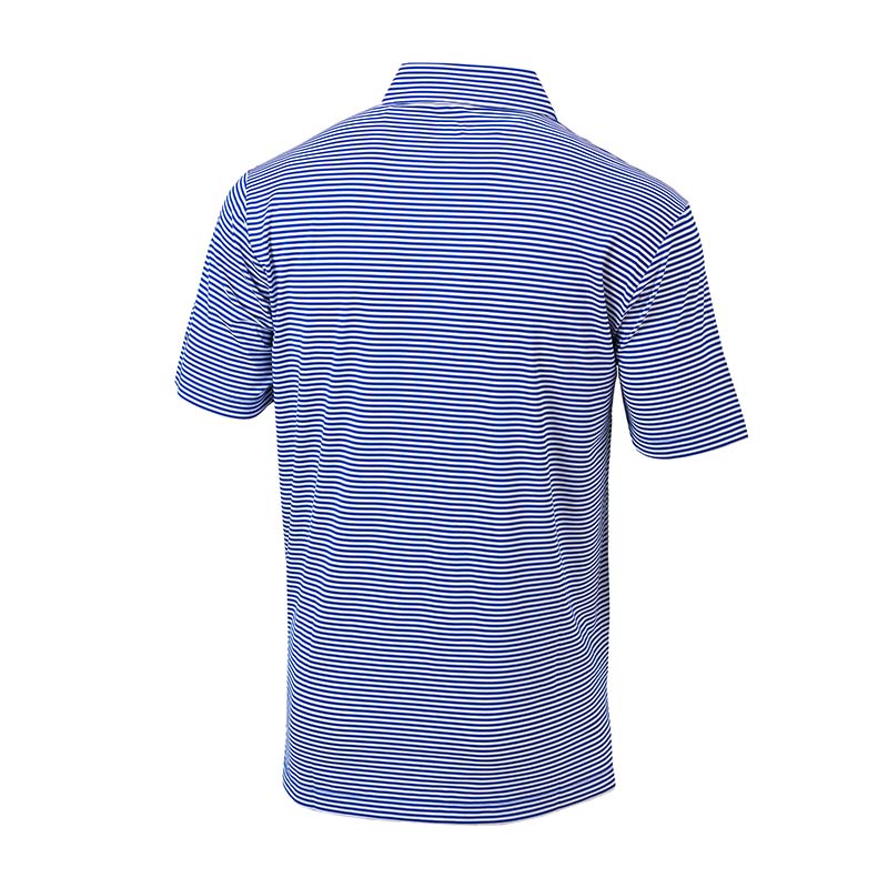 Kentucky logo blue stripe performance polo.