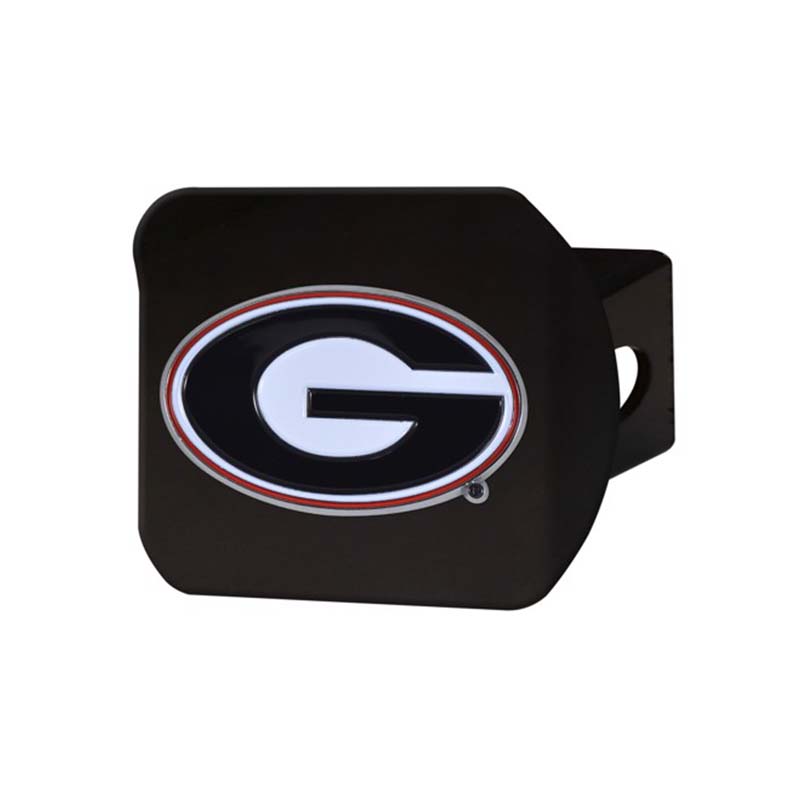 UGA Color On Black Hitch Cover
