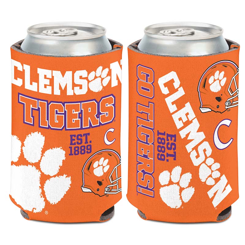Clemson Tigers Logos Regular Can Cooler