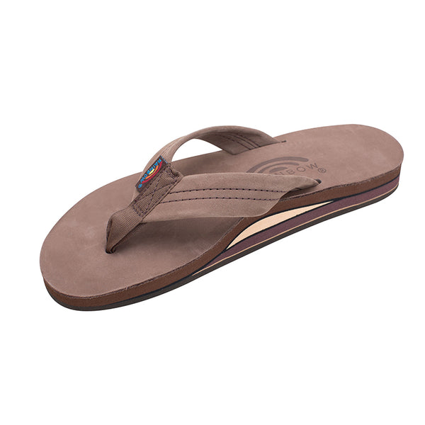 Rainbow Men's Double Layer Sandals in Expresso