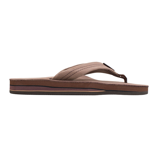Rainbow Men's Double Layer Sandals in Expresso