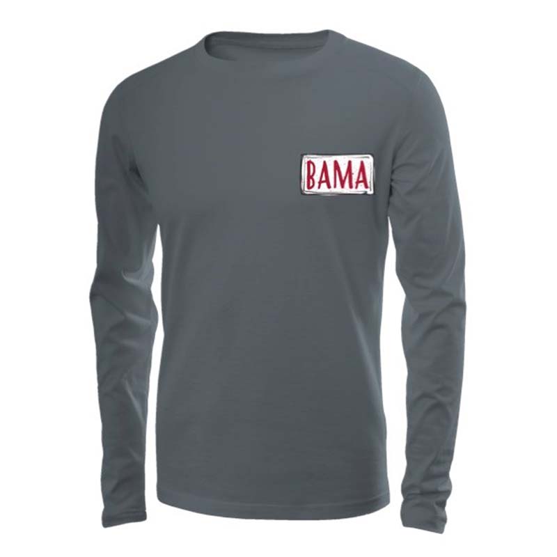 Alabama Jeep Mountains Long Sleeve T-Shirt front view