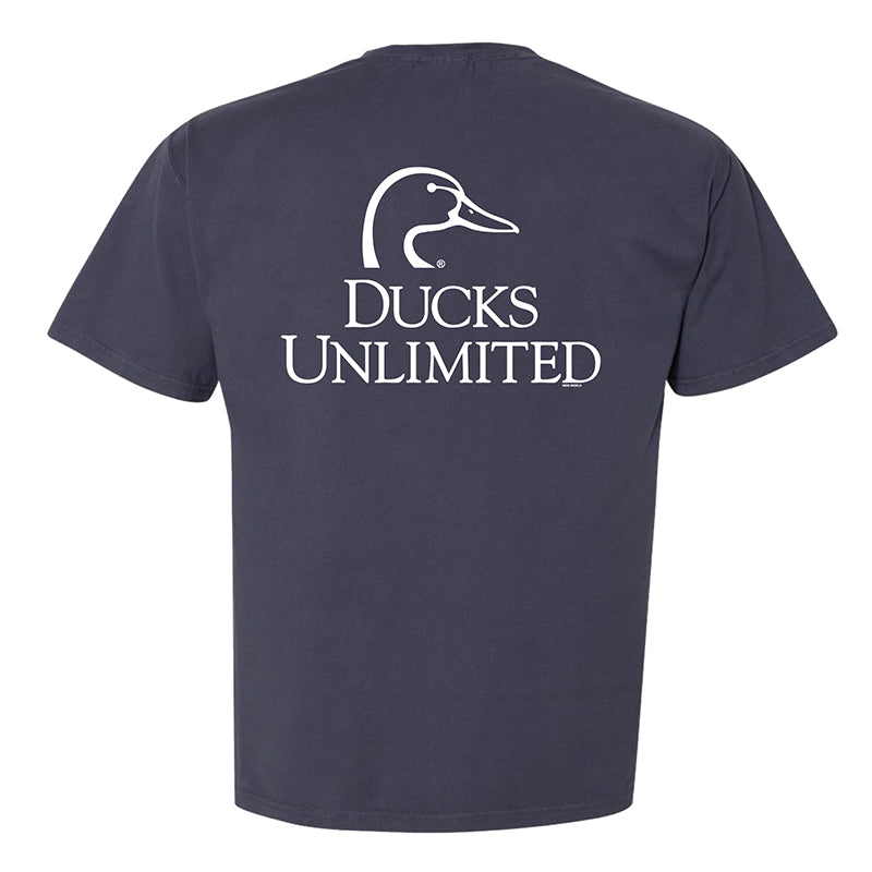 Ducks Unlimited Logo Short Sleeve T-Shirt in navy blue