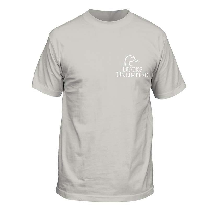 Ducks Unlimited Logo Short Sleeve T-Shirt in grey front