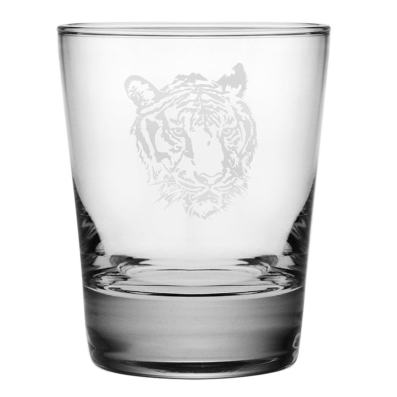 13oz Tiger Head Drinking Glass