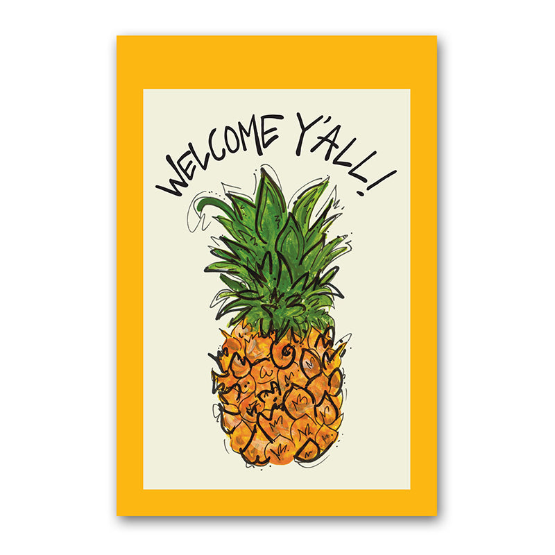 Magnolia Lane Welcome Y&#39;all Pineapple Garden Flag