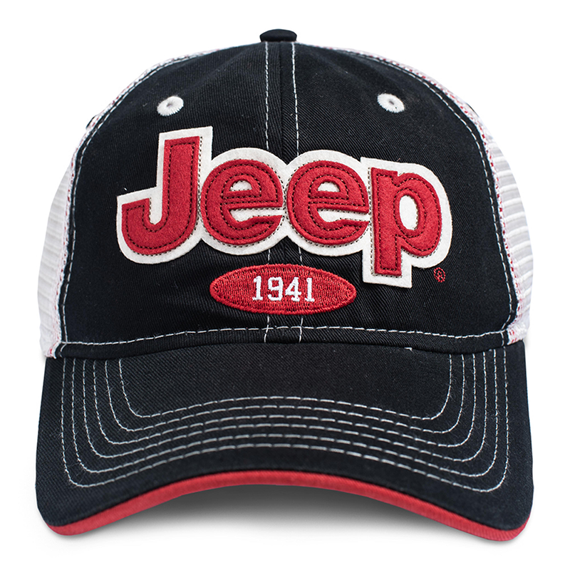 Jeep Felt Applique Trucker Hat