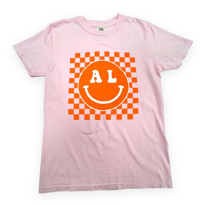 Alabama Checkered Smile State Short Sleeve T-Shirt