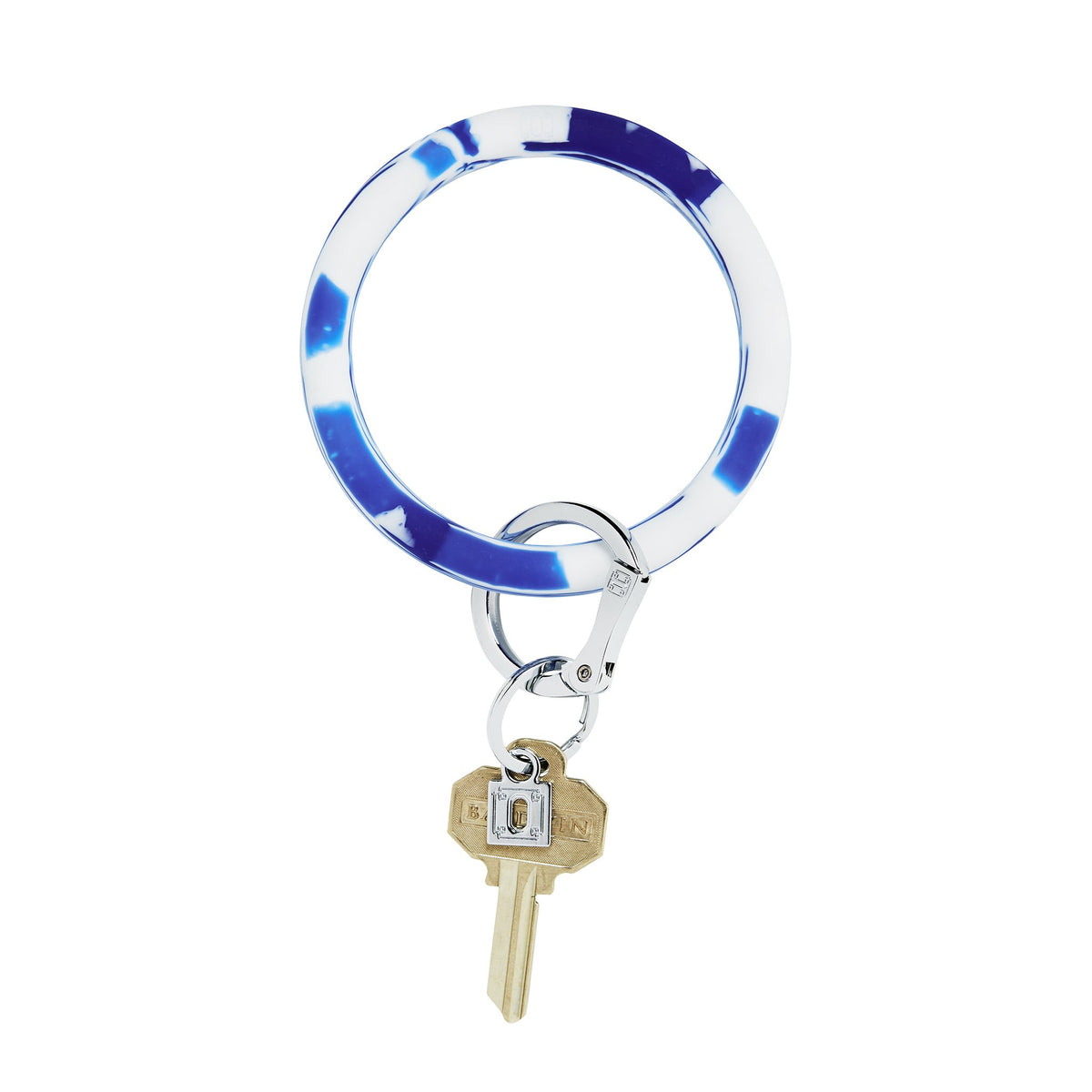Blue Me Away Marble Silicone Keyring