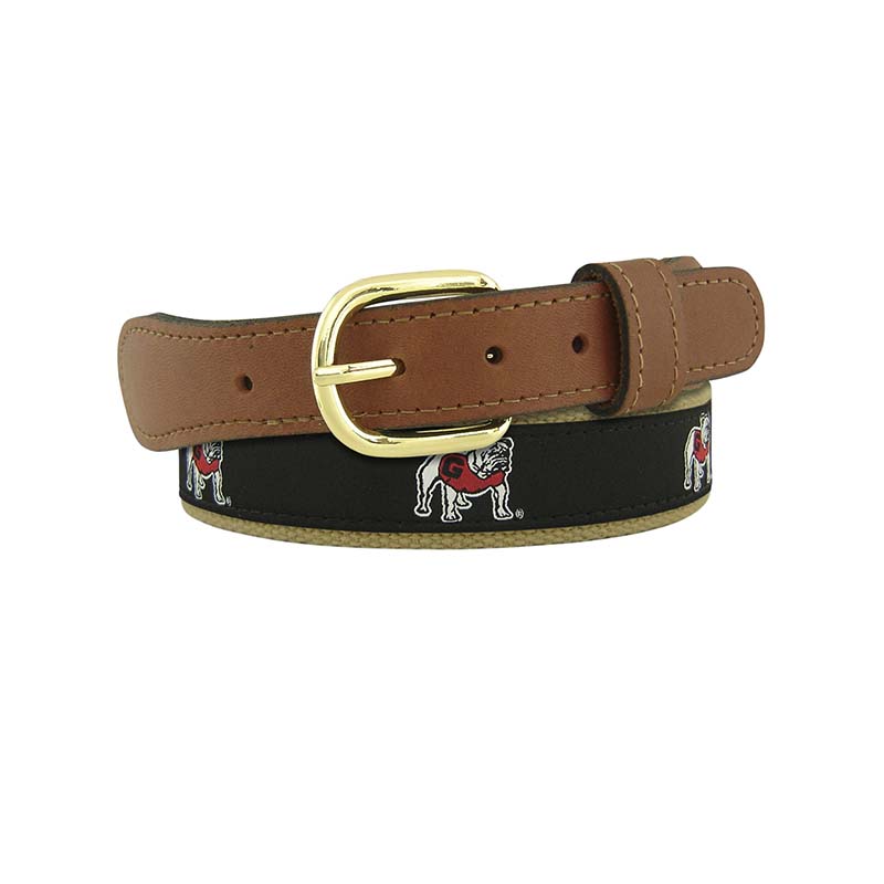 UGA Bulldog Ribbon Belt