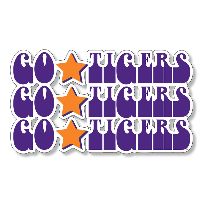 3&quot; Go Tigers Star Decal