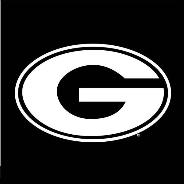 6" UGA G Decal in White