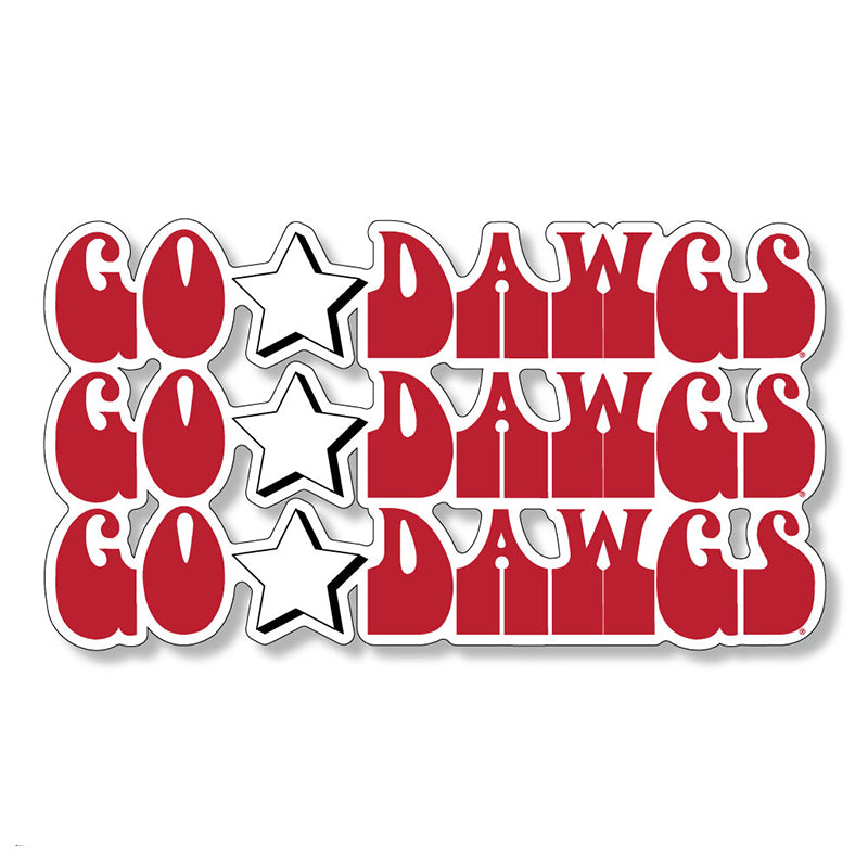 3" Go Dawgs Star Decal