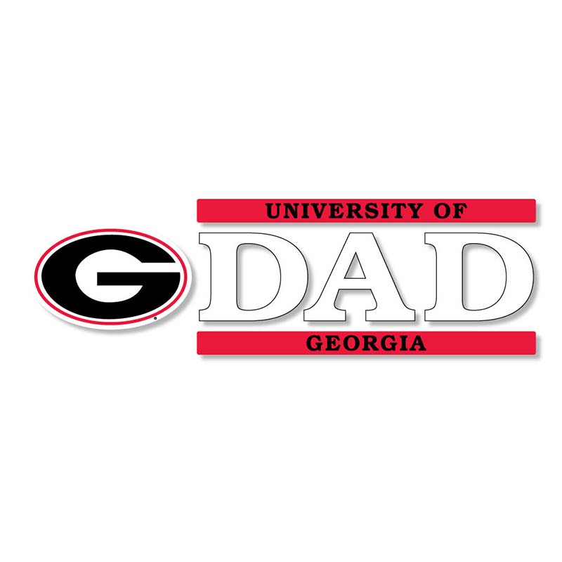 6&quot; UGA Dad Stacked Decal