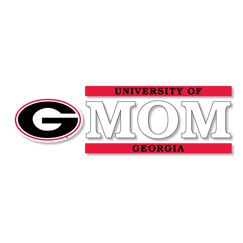 6&quot; UGA Mom Stacked Decal