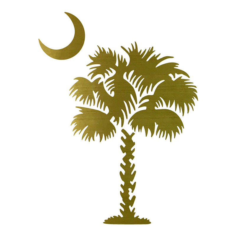 Palmetto Tree 6 inch Decal gold