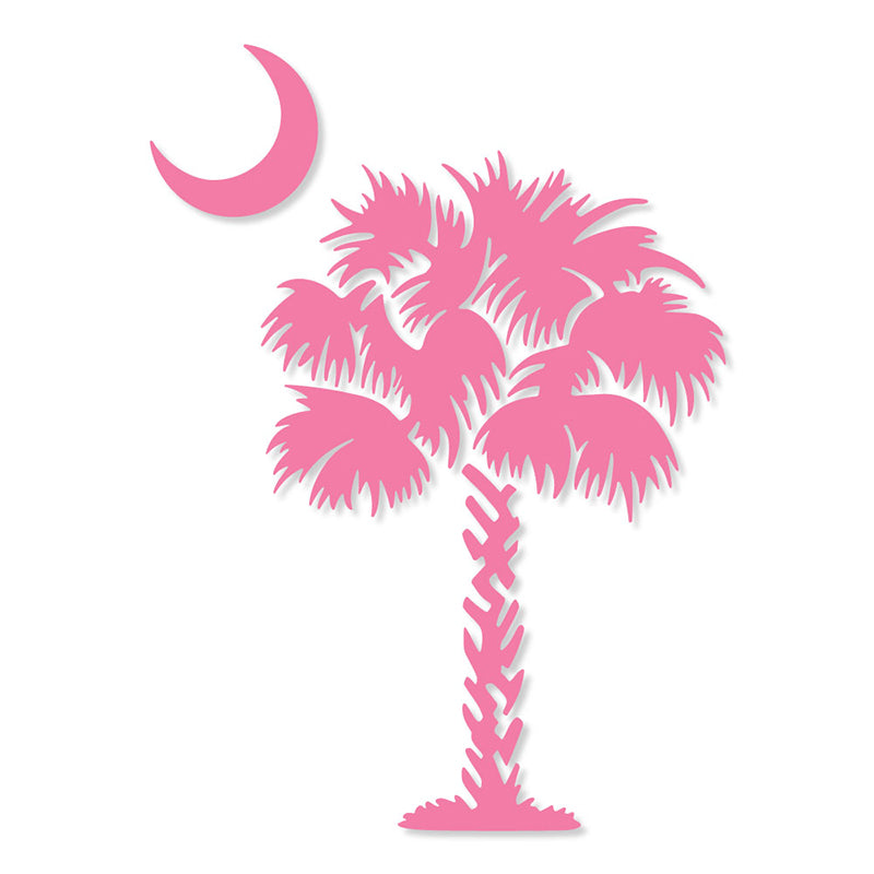 Palmetto Tree 6 inch Decal pink