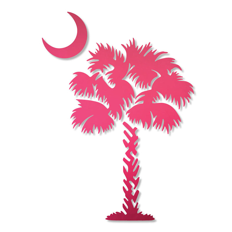Palmetto Tree 6 inch Decal matte hot pink