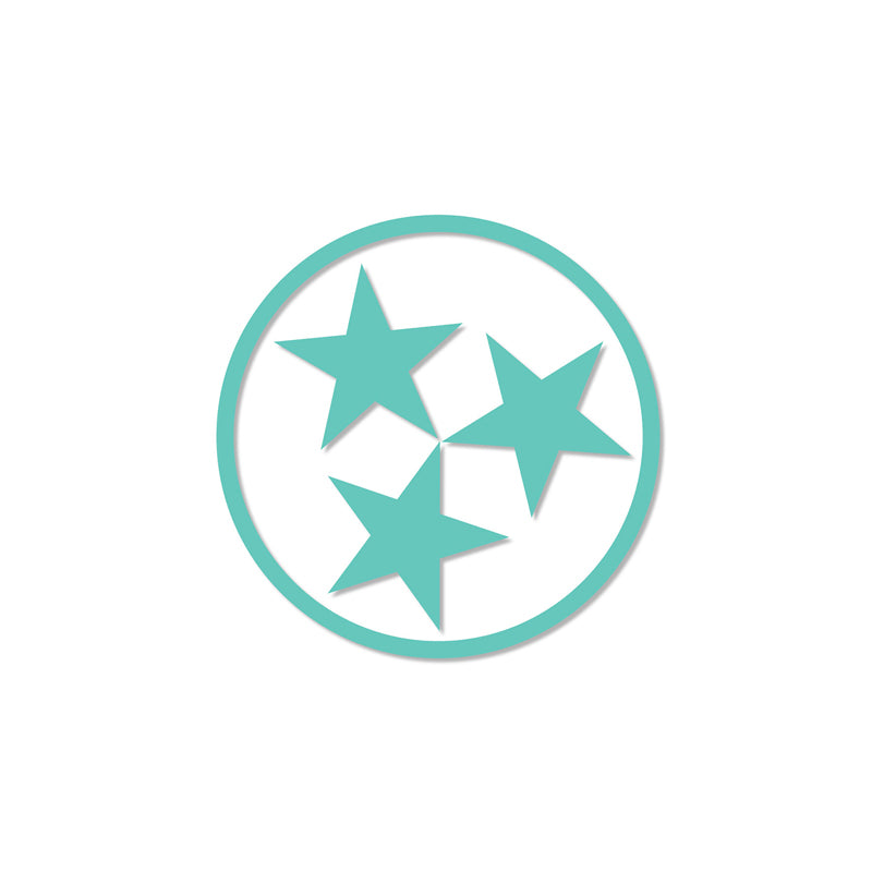 2&quot; Tri-Star Decal in Mint