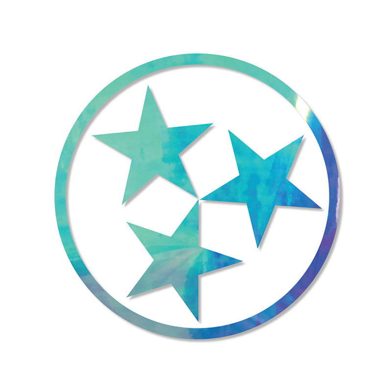 3&quot; Tri-Star Decal in Iridescent