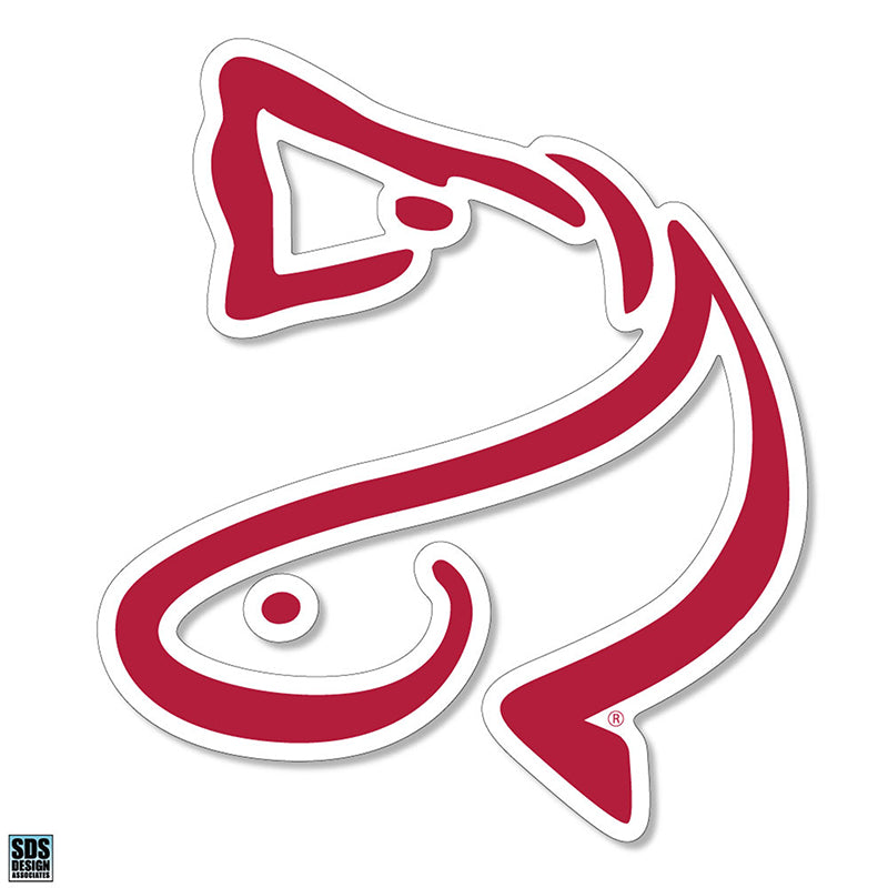 red 6&quot; Charleston Angler Red Drum Vinyl Decal