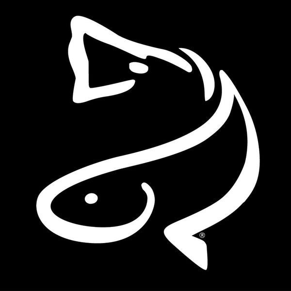 White 3" Charleston Angler Red Drum Vinyl Decal