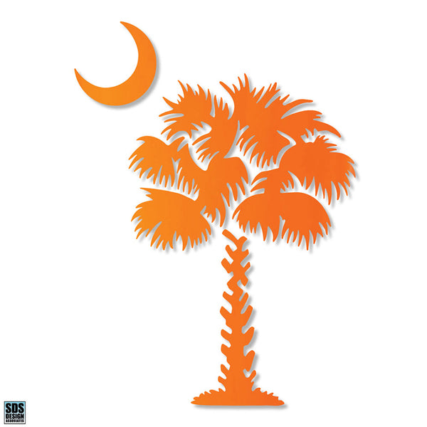 Palmetto Tree Decal Sticker 2 Pack - South Carolina SC Vinyl Sticker For Car Laptop Cup (White, 4" & 6")