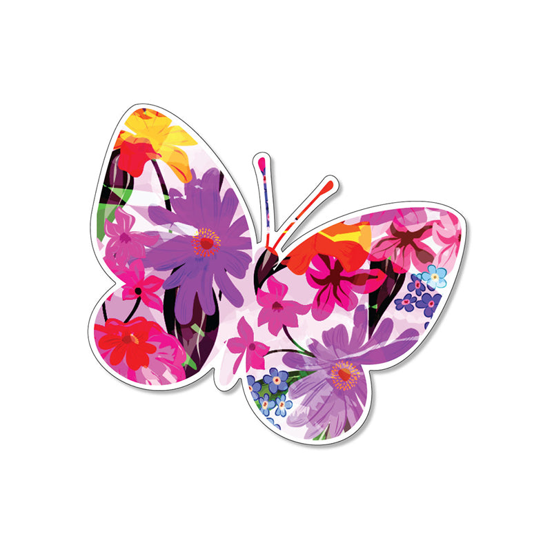Floral Fill Butterfly 3&quot; Decal