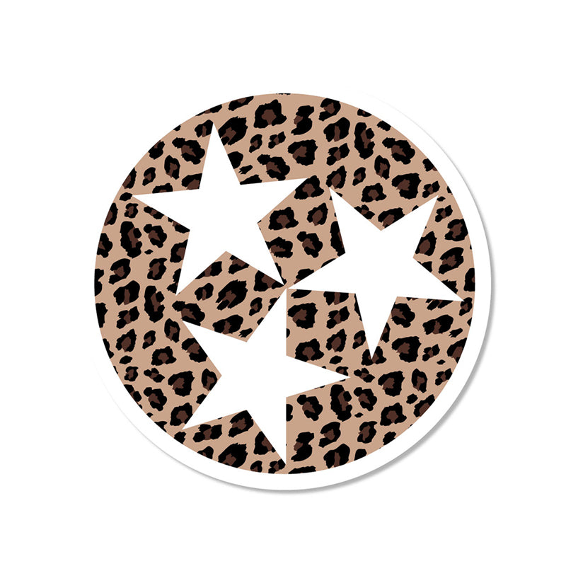 Tennessee Leopard Tri-Star Decal
