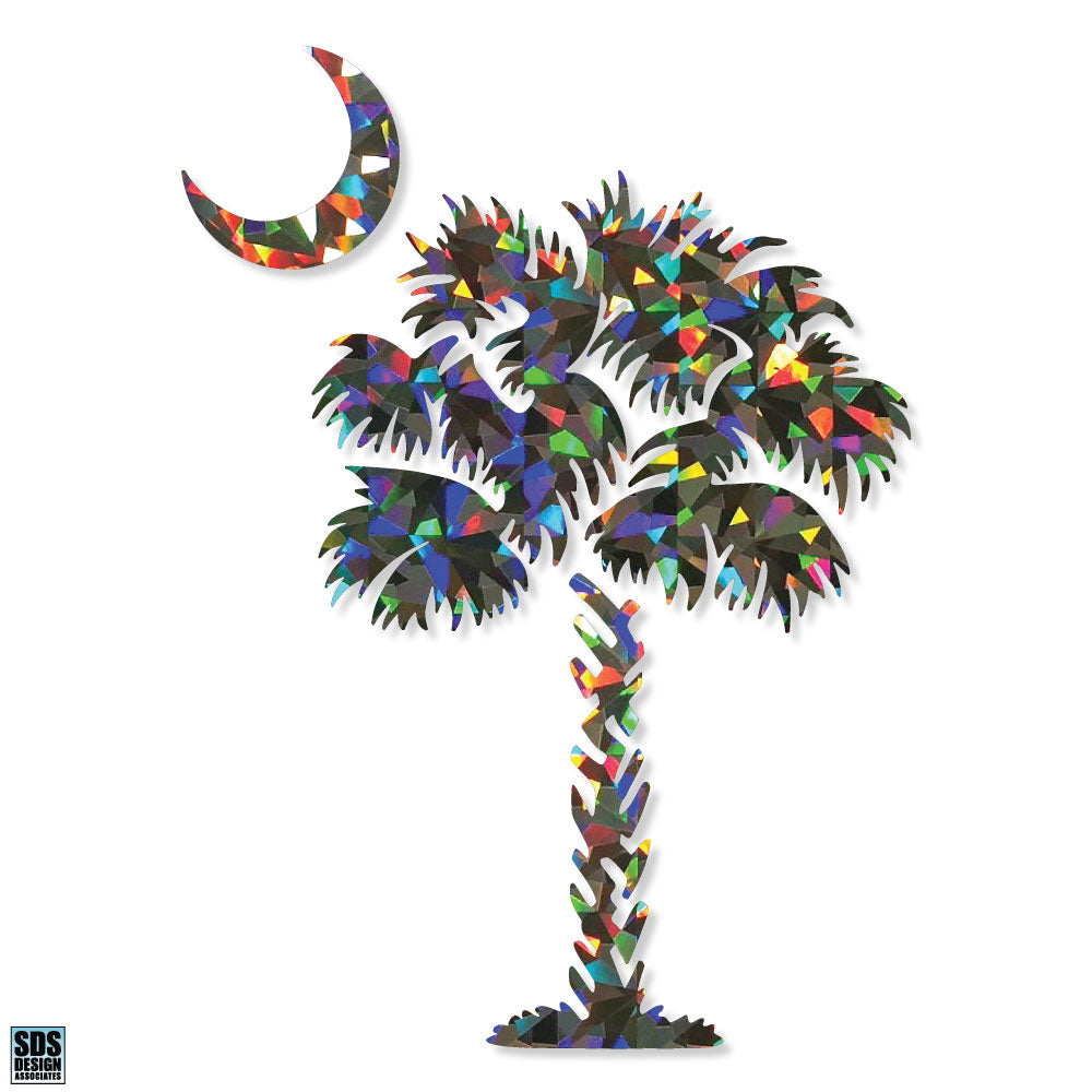 Palmetto Tree 3 inch Decal hologram