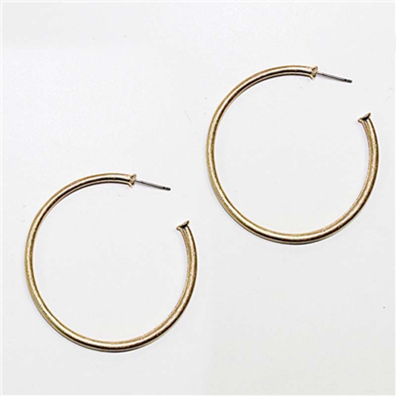 What's Hot Jewelry Gold Basic Hoop Earrings