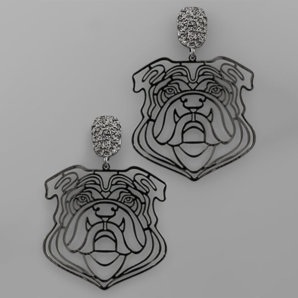 Filigree Bulldog Earrings