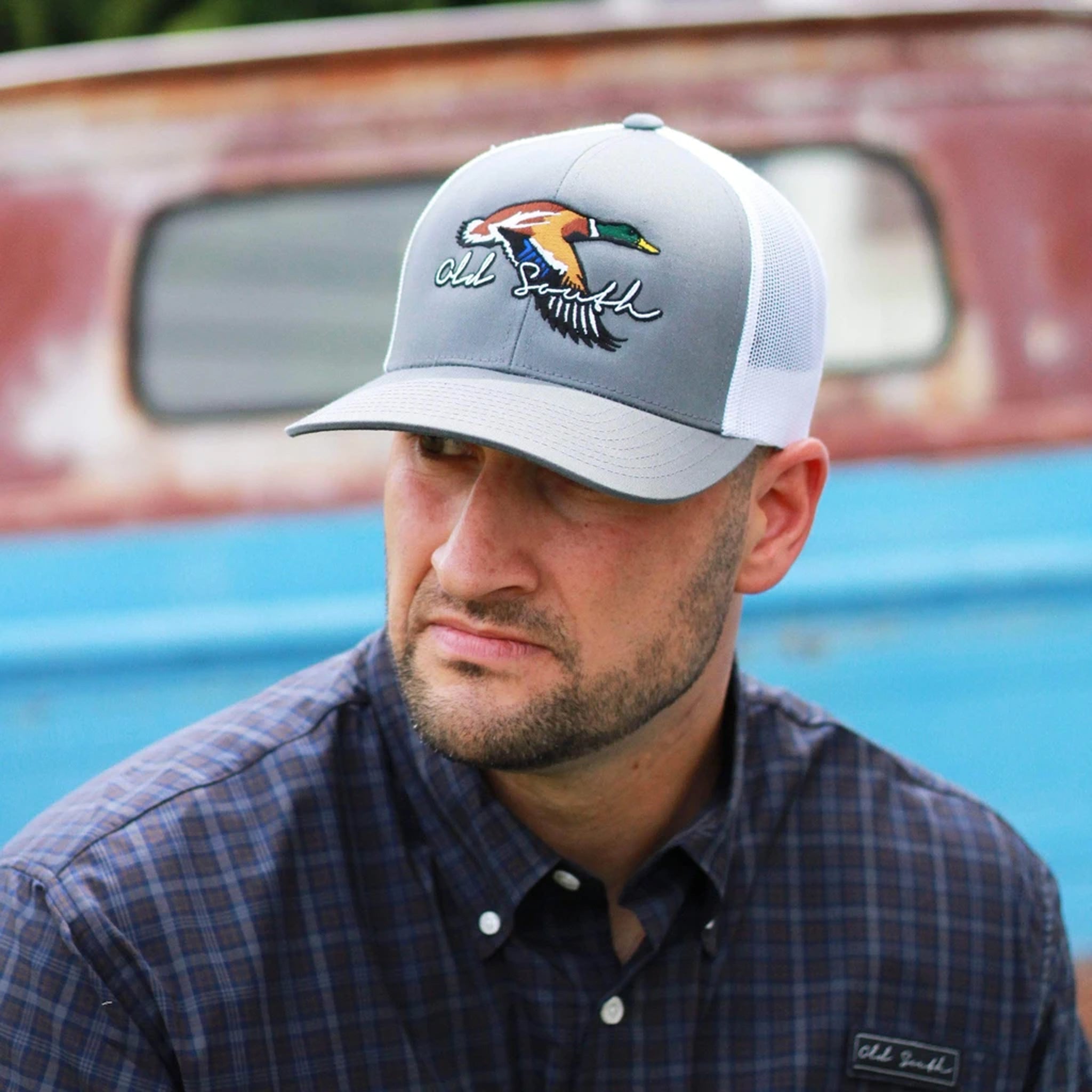 Old South Flying Mallard Trucker Hat Palmetto Moon