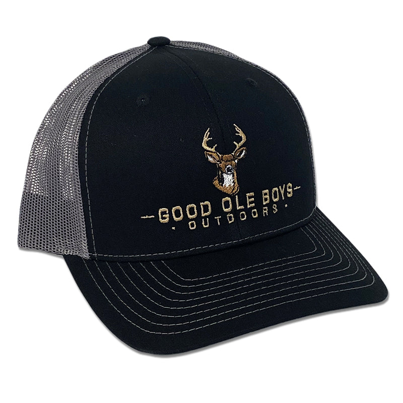 Grey/Black Deer Trucker Hat