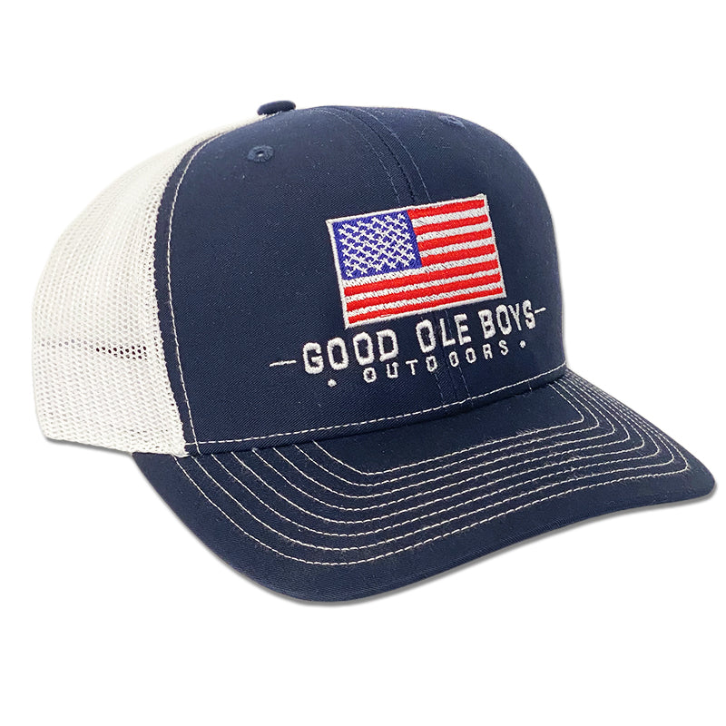 America Trucker Hat with American flag