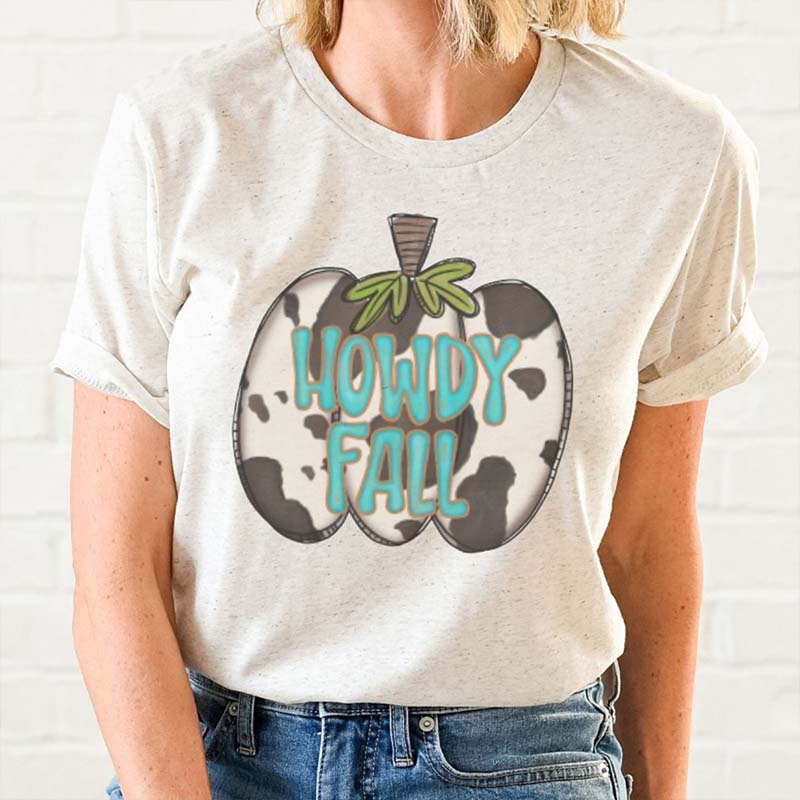 Howdy Fall Pumpkin Short Sleeve T-Shirt