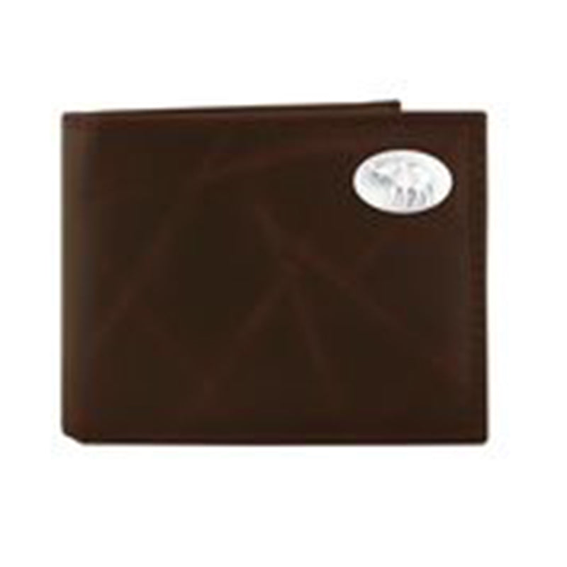 ZEP-PRO Elephant Crazy Horse Conch Leather Bifold Wallet