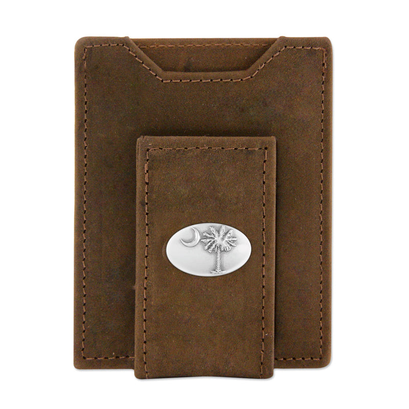 Palm Crazy Horse Concho Leather Clip