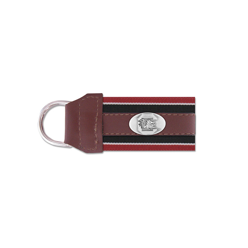 USC Concho Ribbon Leather Key Fob