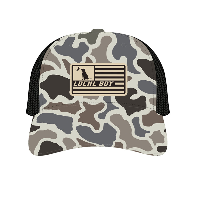 LBO US Leather Patch Trucker Hat