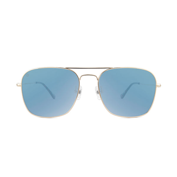 Knockaround Gold and Sky Blue Sunglasses