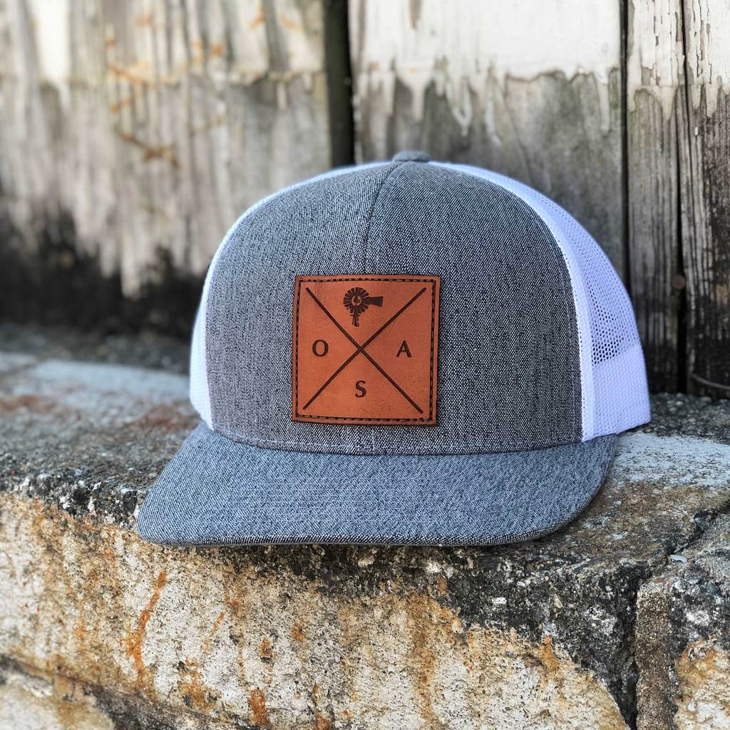 Cross Leather Patch Hat
