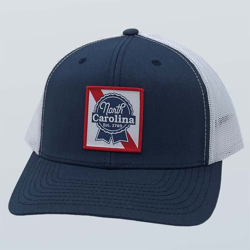 North Carolina Beer Label Trucker Hat in Navy