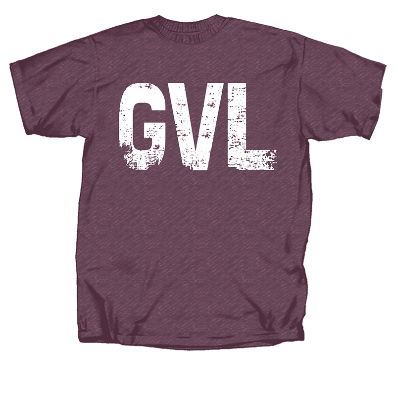 Greenville Airport Code Short Sleeve T-Shirt in maroon