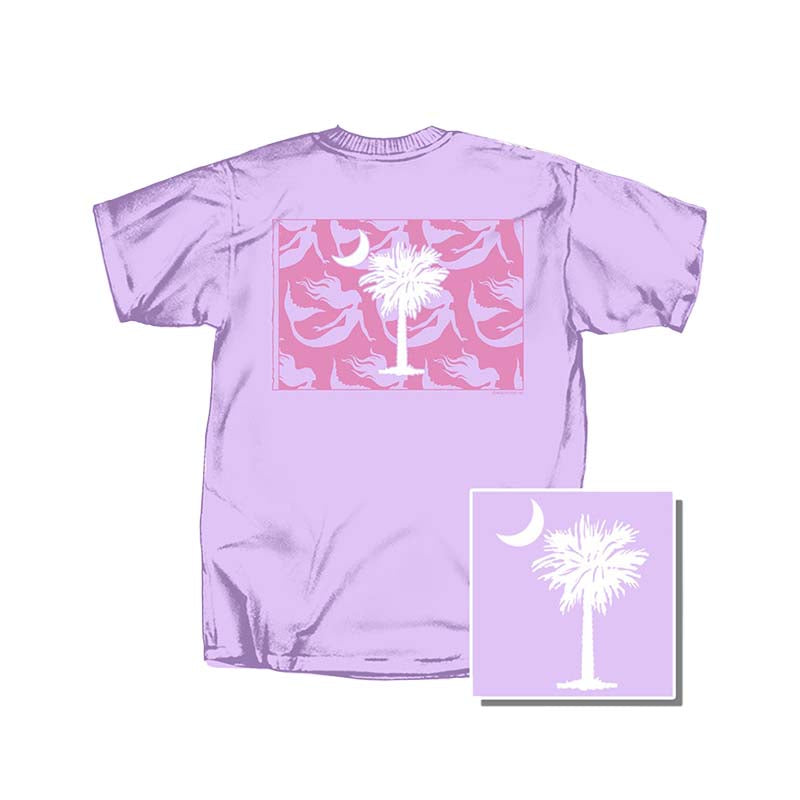 Youth Mermaid Palm Tree Short Sleeve T-Shirt