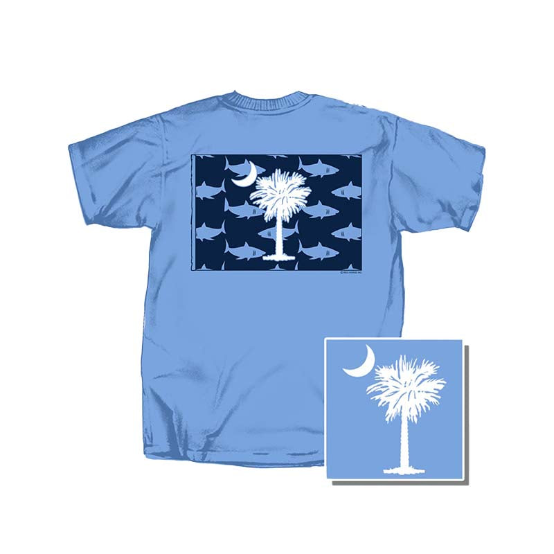 Youth Shark Palm Tree Short Sleeve T-Shirt