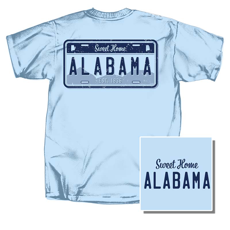 Alabama License Plate Short Sleeve T-Shirt
